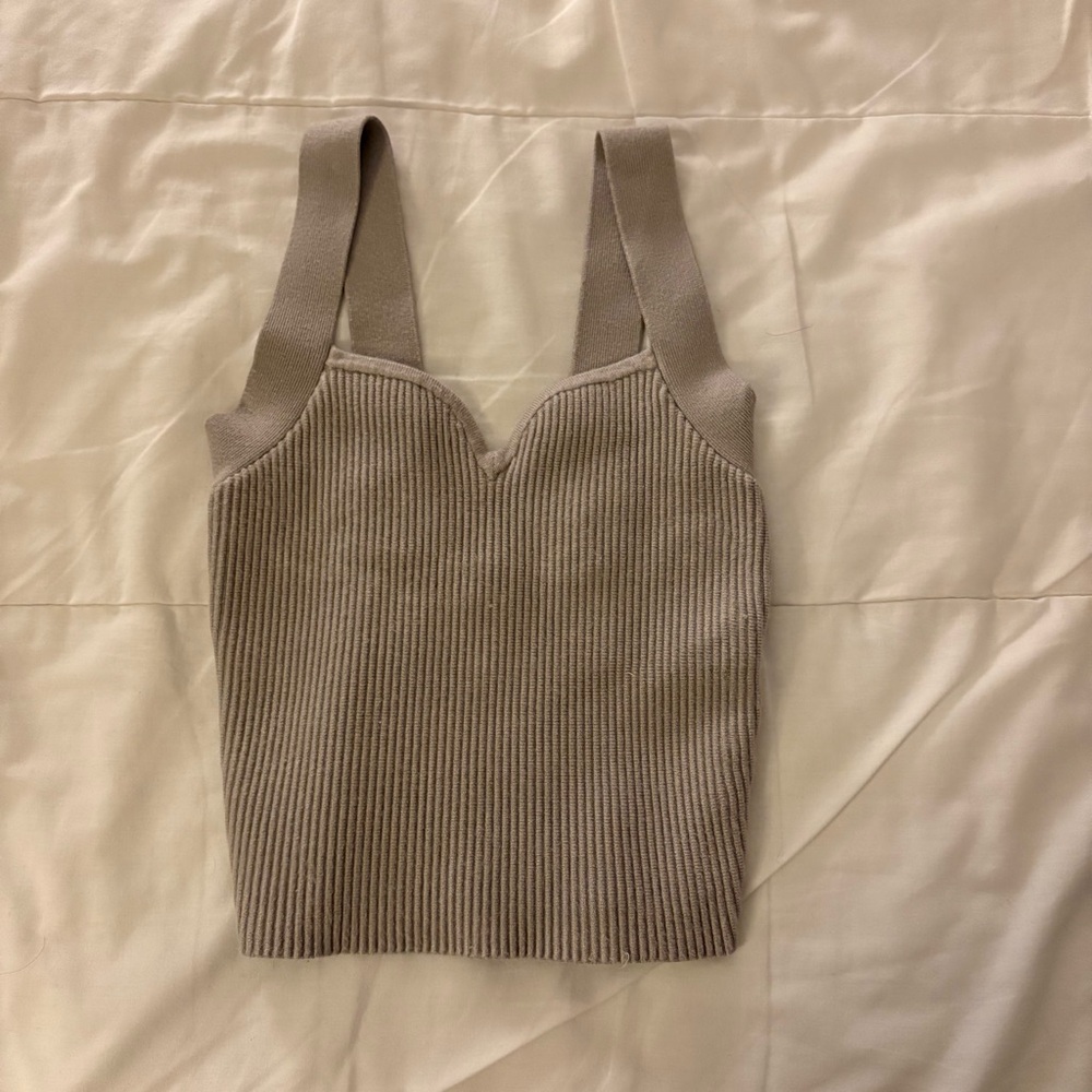 Abercrombie and Fitch Ottoman Sweetheart Tank - Taupe